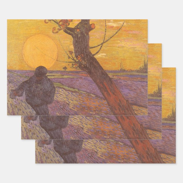 Feuille De Papier Cadeau Vincent van Gogh - Le Sower (Lot)