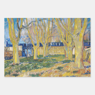 Feuille De Papier Cadeau Vincent van Gogh - Le Train Bleu