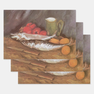 Feuille De Papier Cadeau Vincent van Gogh - Maquereaux, citrons et tomates
