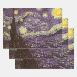 Feuille De Papier Cadeau Vincent van Gogh - Nuit étoilée