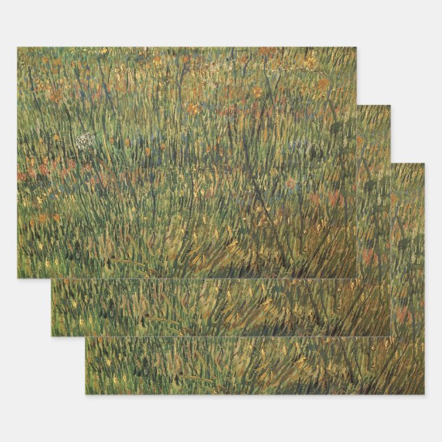Feuille De Papier Cadeau Vincent van Gogh - Prairie en fleurs (Lot)