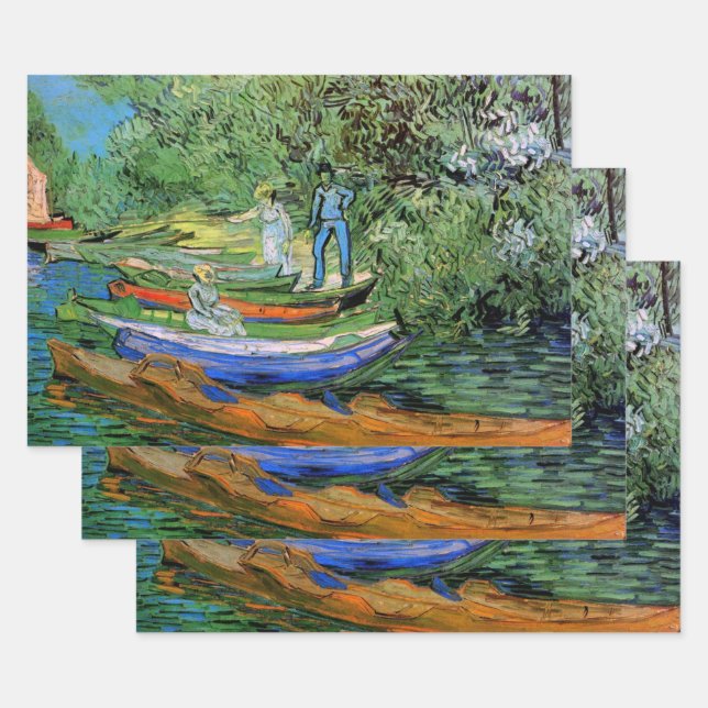 Feuille De Papier Cadeau Vincent van Gogh - Rive de l'Oise à Auvers (Lot)