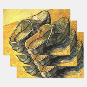 Feuille De Papier Cadeau Vincent van Gogh - Une paire de sabots en cuir