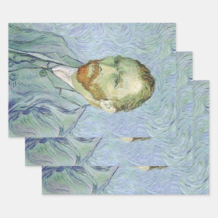 Feuille De Papier Cadeau Vincent van Gogh - Van Gogh Autoportrait en bleu