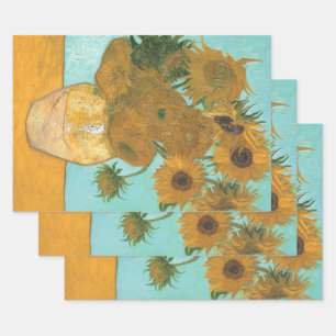 Feuille De Papier Cadeau Vincent van Gogh - Vase avec douze tournesols