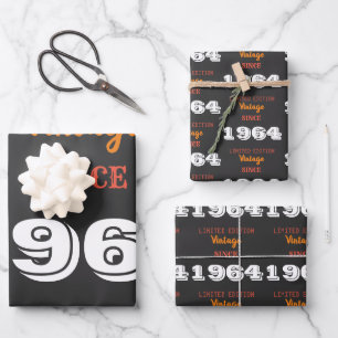 Feuille De Papier Cadeau Vintage 1964 édition limitée 60e anniversaire