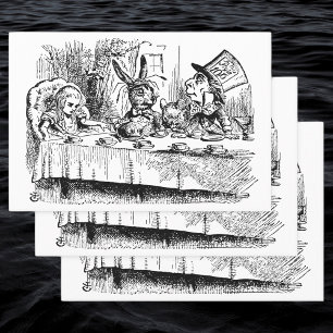 Feuille De Papier Cadeau Vintage Alice au pays des merveilles, Thé Party