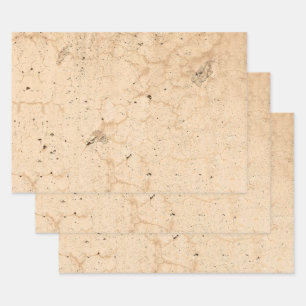 Feuille De Papier Cadeau Vintage Antique Beige Country Farmhouse Grunge