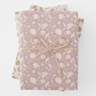 Feuille De Papier Cadeau Vintage   boho floral