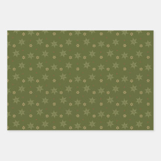 Feuille De Papier Cadeau Vintage Christmas Stripe Red and Green   