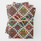 Vintage européen Broderie Motif Abstrait