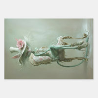 Vintage Gatsby Chats Sage Découpage vert