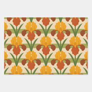 Feuille De Papier Cadeau Vintage Iris