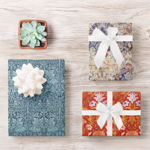 Feuille De Papier Cadeau Vintage Morris Floral Rabbit Artichoke Rose & Lily