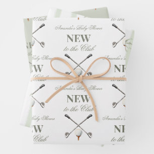 Feuille De Papier Cadeau Vintage Nouveau au Club Neutre Fête Prénatale de G