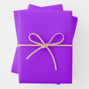 Feuille De Papier Cadeau Violet brillant - Élégante Couleur classique à tou