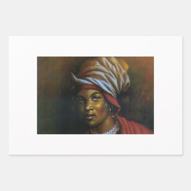 FEUILLE DE PAPIER CADEAU VODOU MAMBO GODDESS CECILE FATIMA (Devant 3)