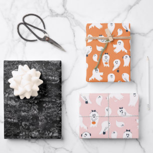 FEUILLE DE PAPIER CADEAU VOLS DE TRICK OU DE TRAITEMENT