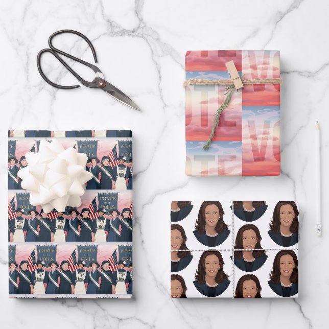 Feuille De Papier Cadeau Vote for Women Wrapper Paper (Recto)