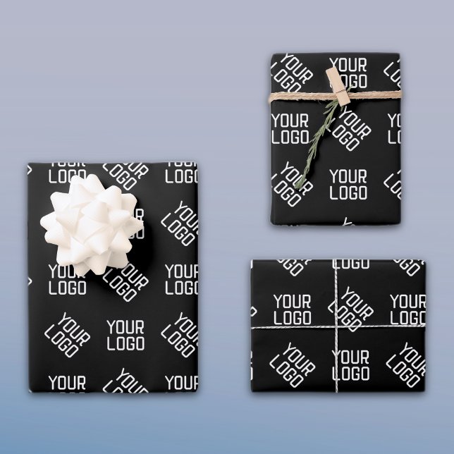 Feuille De Papier Cadeau Votre logo | Logo ou conception alternée unique (Créateur téléchargé)