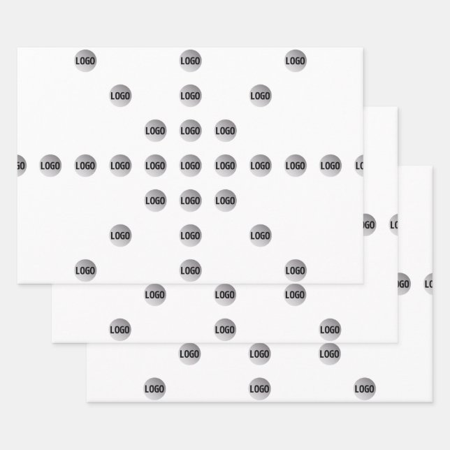 Feuille De Papier Cadeau Votre logo ou toute image téléchargée | Motif étoi (Lot)