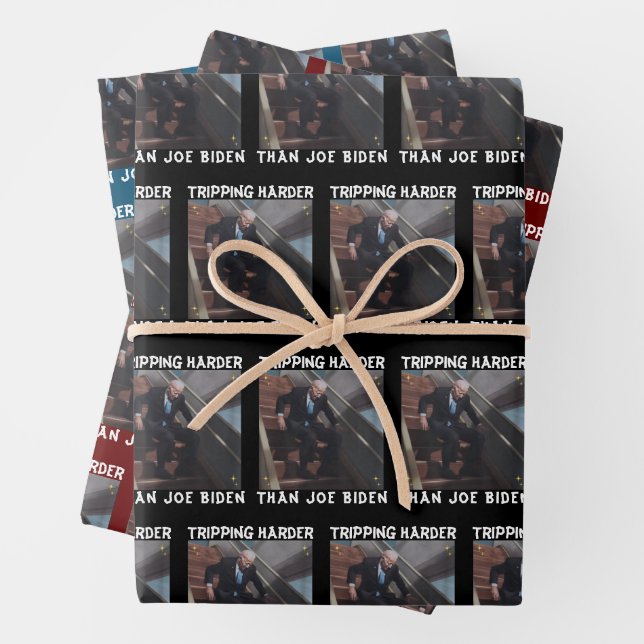 Feuille De Papier Cadeau Voyage plus dur que Joe Biden (En situation)