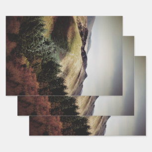 FEUILLE DE PAPIER CADEAU VUE MONTAGNE SUR LES WALES