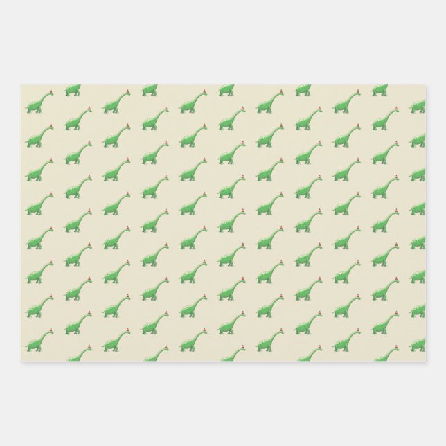 Feuille De Papier Cadeau Walter le Dinosaur (Devant)