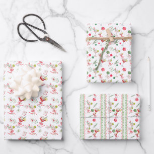 Feuille De Papier Cadeau Watercolor Merry Mahjong Christmas Cocktail Party