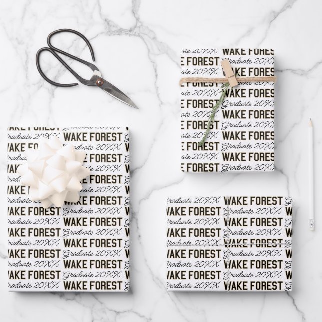 Feuille De Papier Cadeau WFU | Wake Forest (Recto)