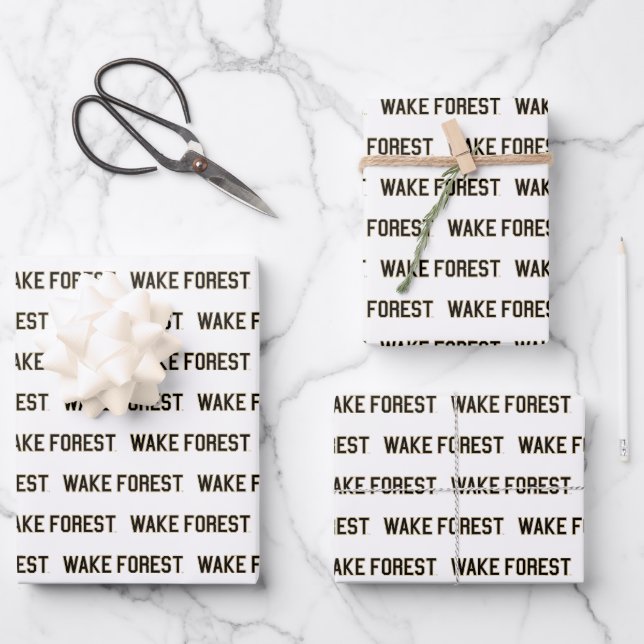 Feuille De Papier Cadeau WFU | Wake Forest (Recto)