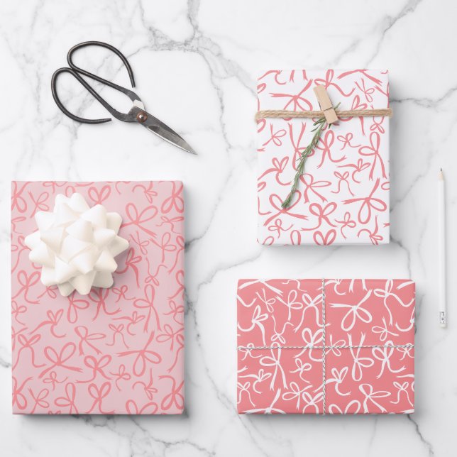 Feuille De Papier Cadeau Whimsical mignon roses vaches Motif cadeau fille (Recto)