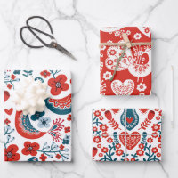 Whimsical Nordic Christmas Birds