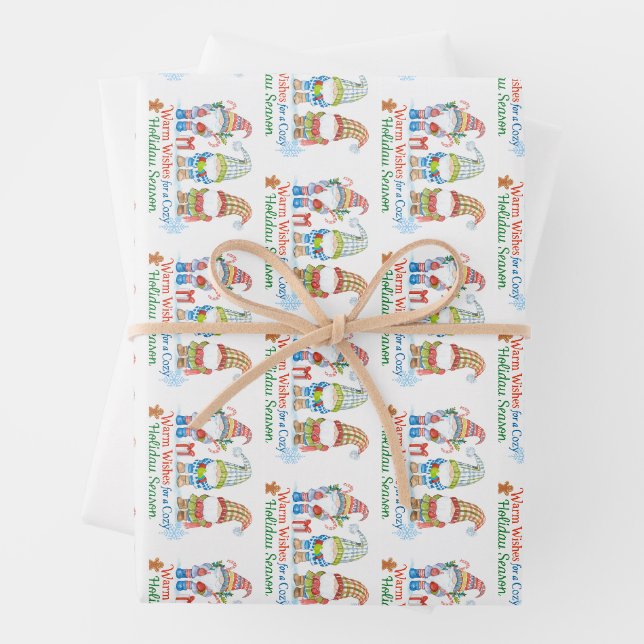 Feuille De Papier Cadeau Whimsicale wishes for  cozy holiday season (En situation)