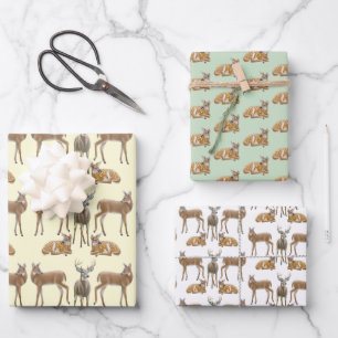 Feuille De Papier Cadeau White Tail Deer Wildlife Art