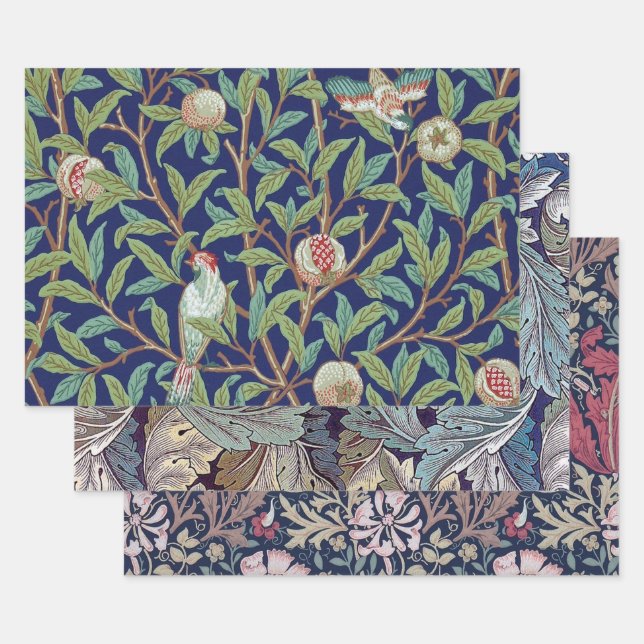 Feuille De Papier Cadeau William Morris (Lot)