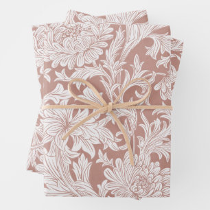 Feuille De Papier Cadeau William Morris Chrysanthemum Motif Enveloppement P