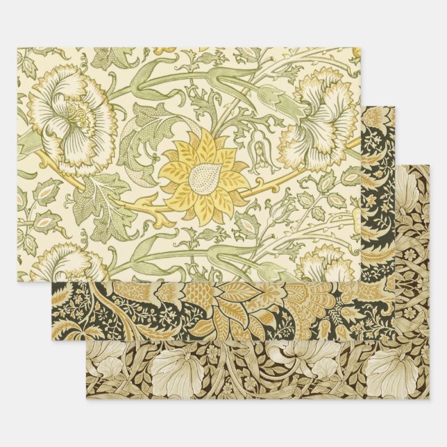 Feuille De Papier Cadeau William Morris Floral Design (Lot)
