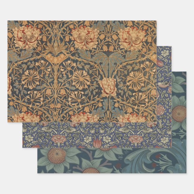 Feuille De Papier Cadeau William Morris Honeysuckle Rich Wallpaper (Lot)