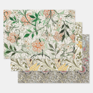 Feuille De Papier Cadeau William Morris Jardin Fleur de Jasmin Classique