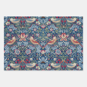 Feuille De Papier Cadeau William Morris  motif floral Voleur de Fraises