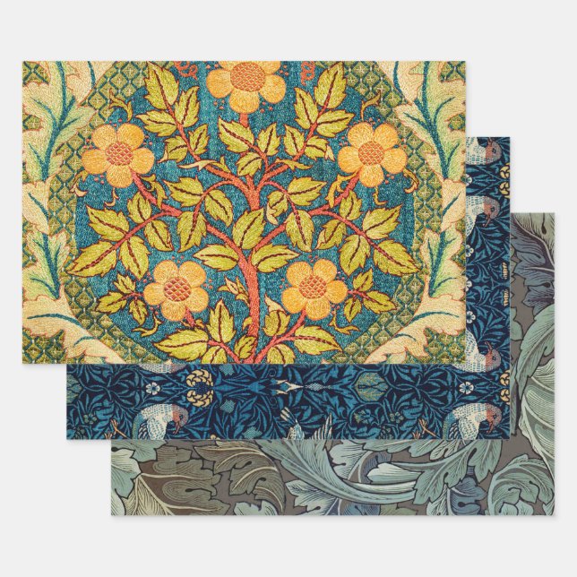 Feuille De Papier Cadeau William Morris Rose Wreath : Arts et Métiers class (Lot)