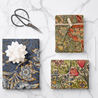 Feuille De Papier Cadeau William Morris Tulip Willow Blue Motif