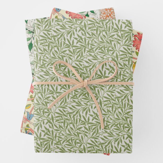 Feuille De Papier Cadeau Willow Boughs by William Morris (En situation)
