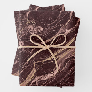 Feuille De Papier Cadeau Wine Tone Marble Modern Refined Aesthetic