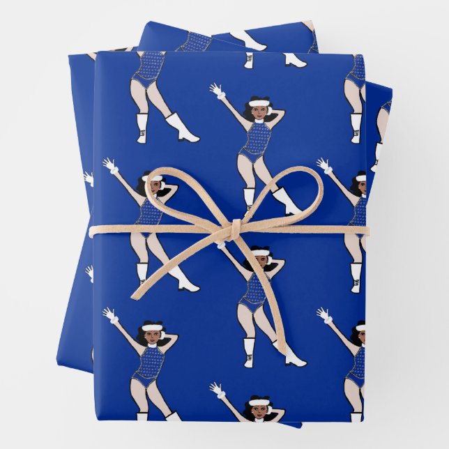 Feuille De Papier Cadeau Winter Blue Dancer (En situation)