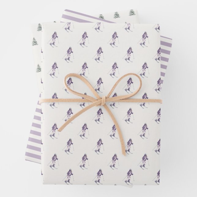 Feuille De Papier Cadeau WINTER SLOPES Holiday (En situation)