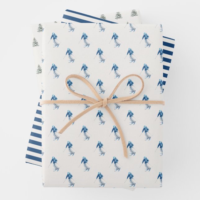 Feuille De Papier Cadeau WINTER SLOPES Holiday (En situation)