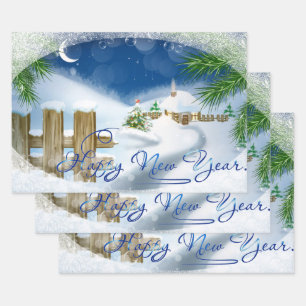 Feuille De Papier Cadeau Winter Wonderland