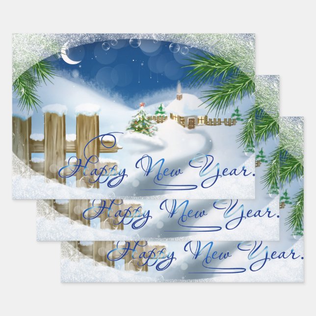 Feuille De Papier Cadeau Winter Wonderland (Lot)